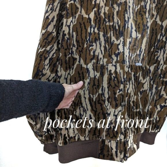 Vintage Carhartt Mossy Oak Bottomland Hush Hide Velvet Camo Jacket USA Made - Picture 4 of 14
